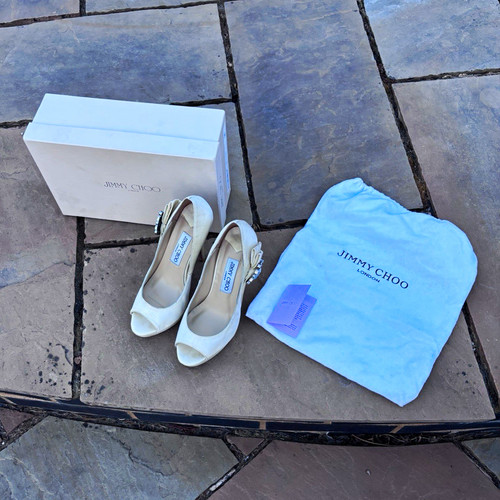Jimmy choo ivory satin - ivory,