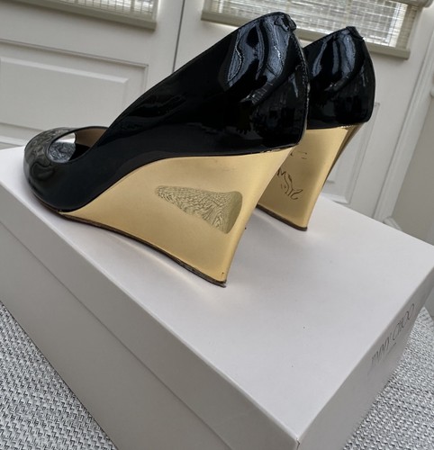 Jimmy choo black patent gold - choo,