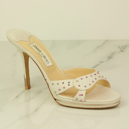 Jimmy choo jess white leather - white,