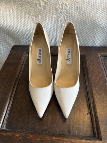 Jimmy choo white satin bridal - jimmy,