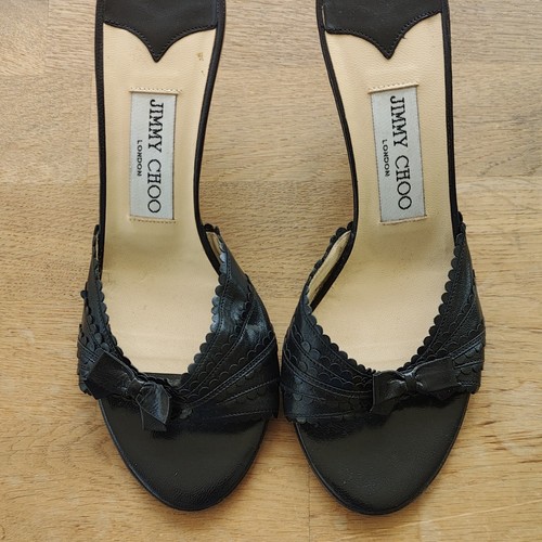 Jimmy choo black leather - leather, open