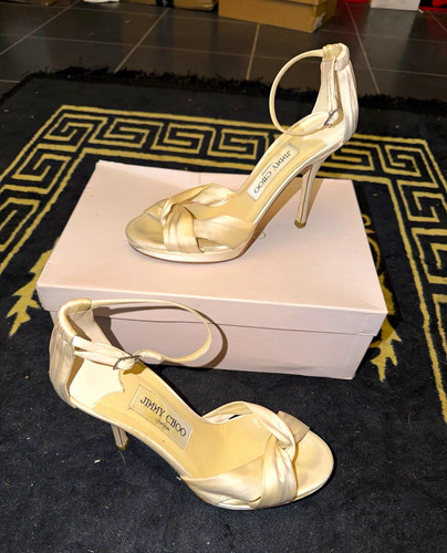 Jimmy choo ivory satin ankle - satin,